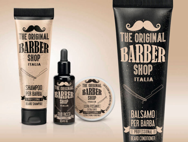 Realizzazioni packaging prodotti cosmetici Original Barber Shop 