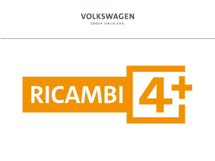 Ideazione logo Ricambi 4+ Volkswagen Group Italia 
