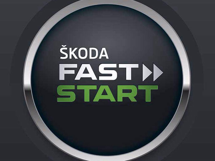  graphic design logo Skoda Fast Start